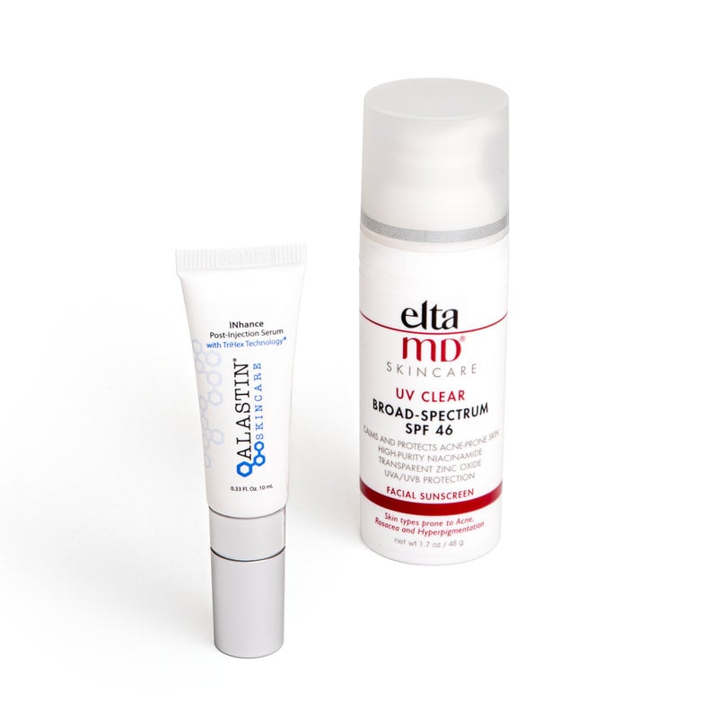 Alastin INhance Post-Injection Serum with TriHex Technology, Elta MD UV Clear Broad-Spectrum SPF 46 (Tinted)